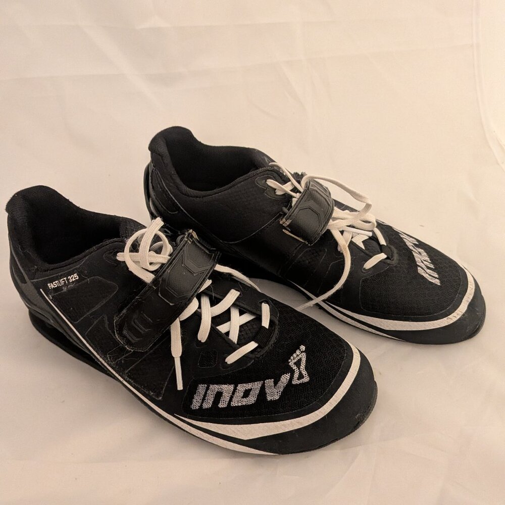 Inov 8 Fastlift 325 Mens 8.5 Weightlifting Gym Training Shoes Black Powerlift